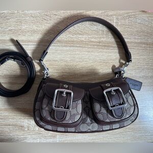 Coach Ashton Brown Signature Shoulder Bag